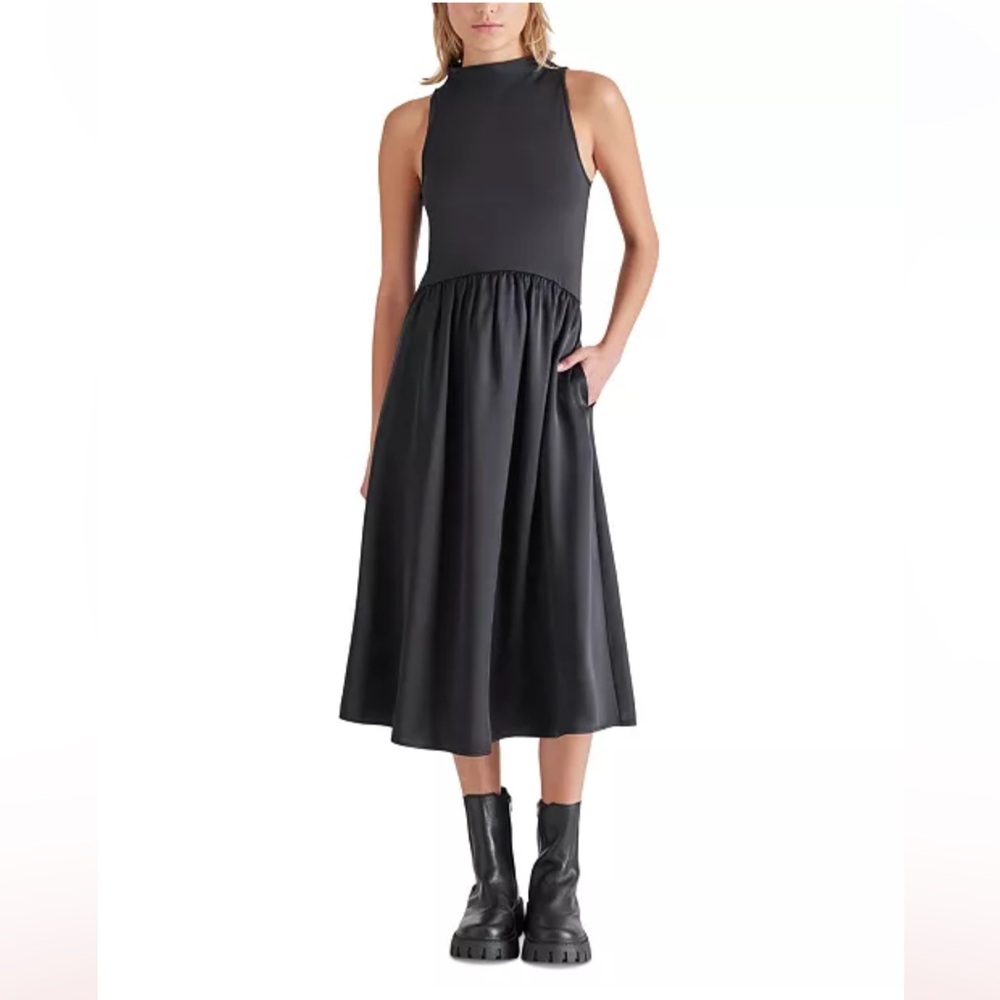 Steve Madden Black Midi Dress